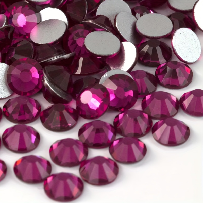 Nail Art Fuchsia - 1440PCS SS4-SS40 Paars Rood Fuchsia Nail