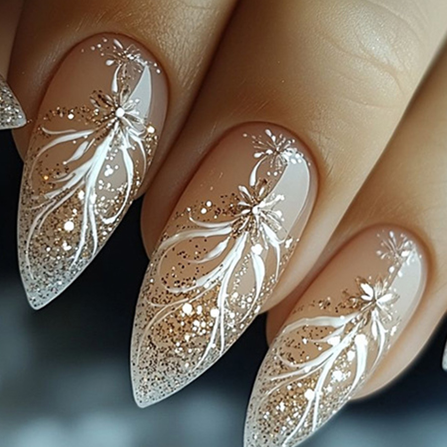 Press On Nail Set - 24 stks/set Korte Medium nepnagels voor