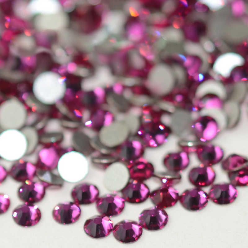 Nail Art Fuchsia - 5A Fuchsia Paarse Glitter Strass Platte