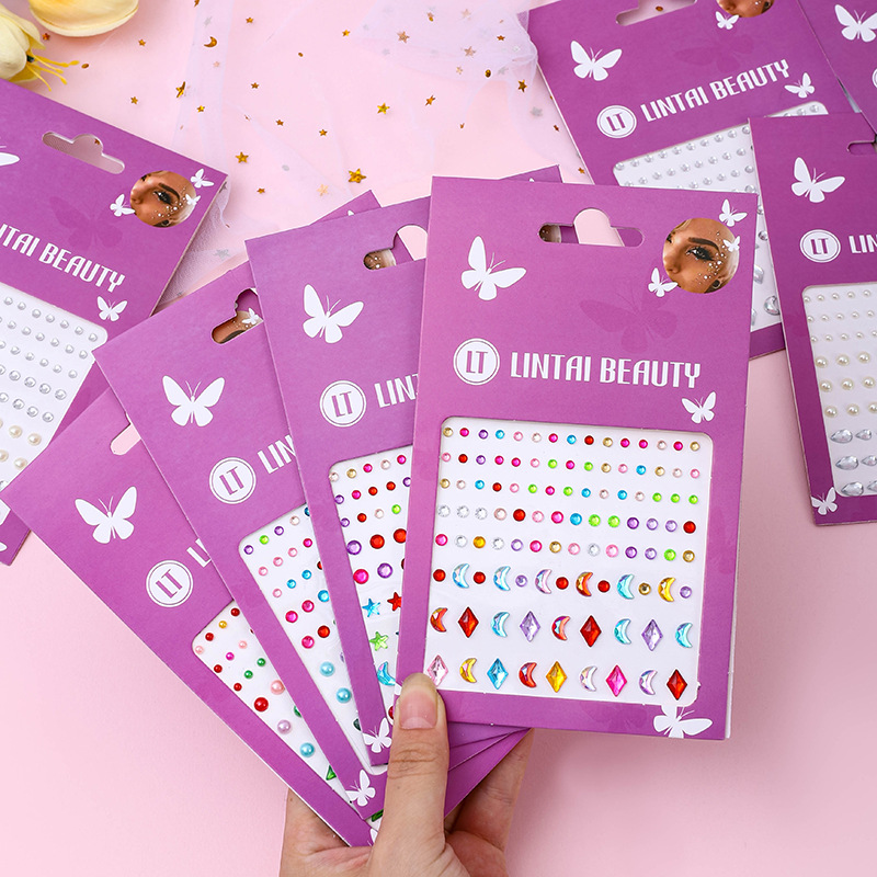 Nail Art Nail Art - Heetverkopende gezichtsjuwelen stickers zelfklevend waterdicht traanvormige