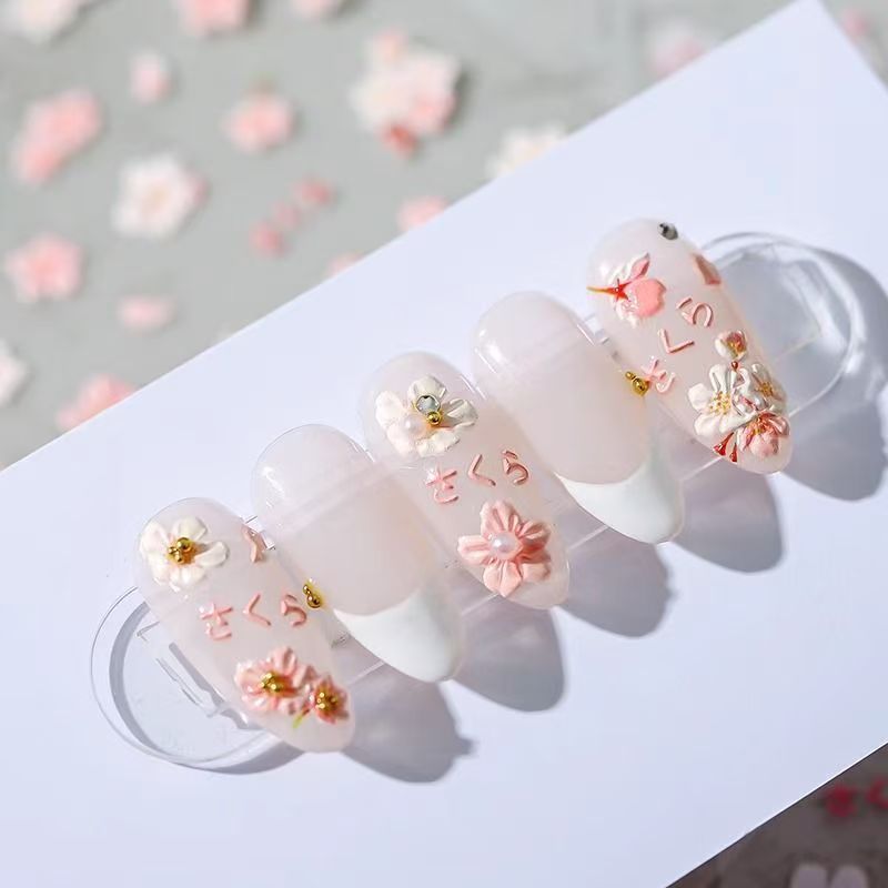 Nail Art Viral - Virusvormige bloemen-bijen nagelkunst stickers 1 stuk