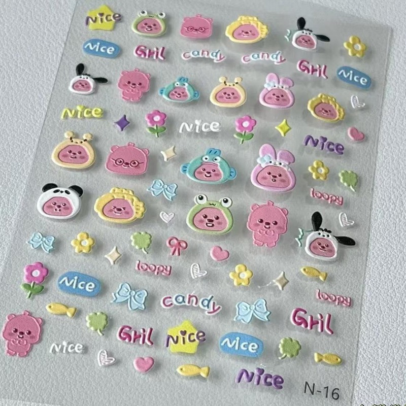 Loopy 3D reliëfsticker, transp - Nail Art Nail Art recensie en prijs