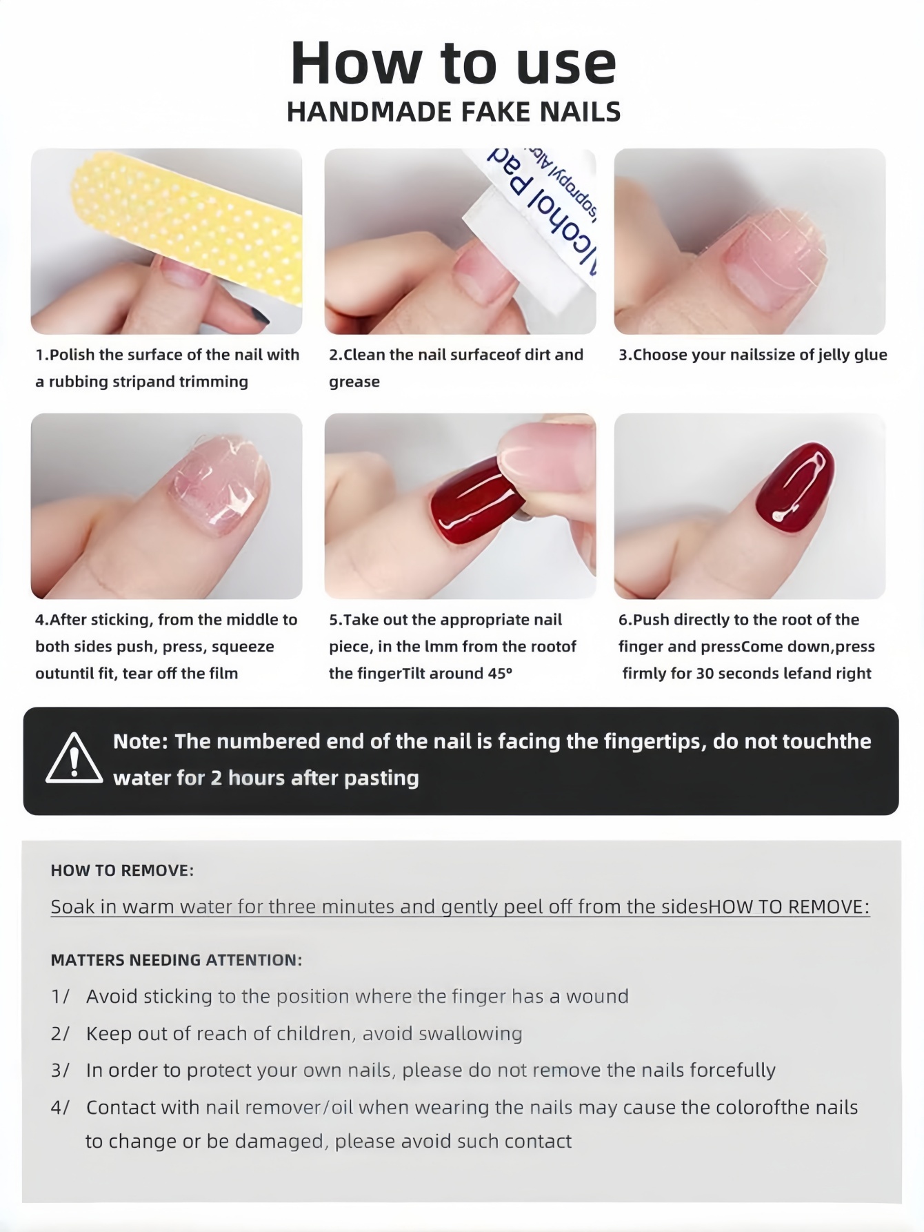10-delige set korte vierkante  - Press On Nail Set recensie en prijs