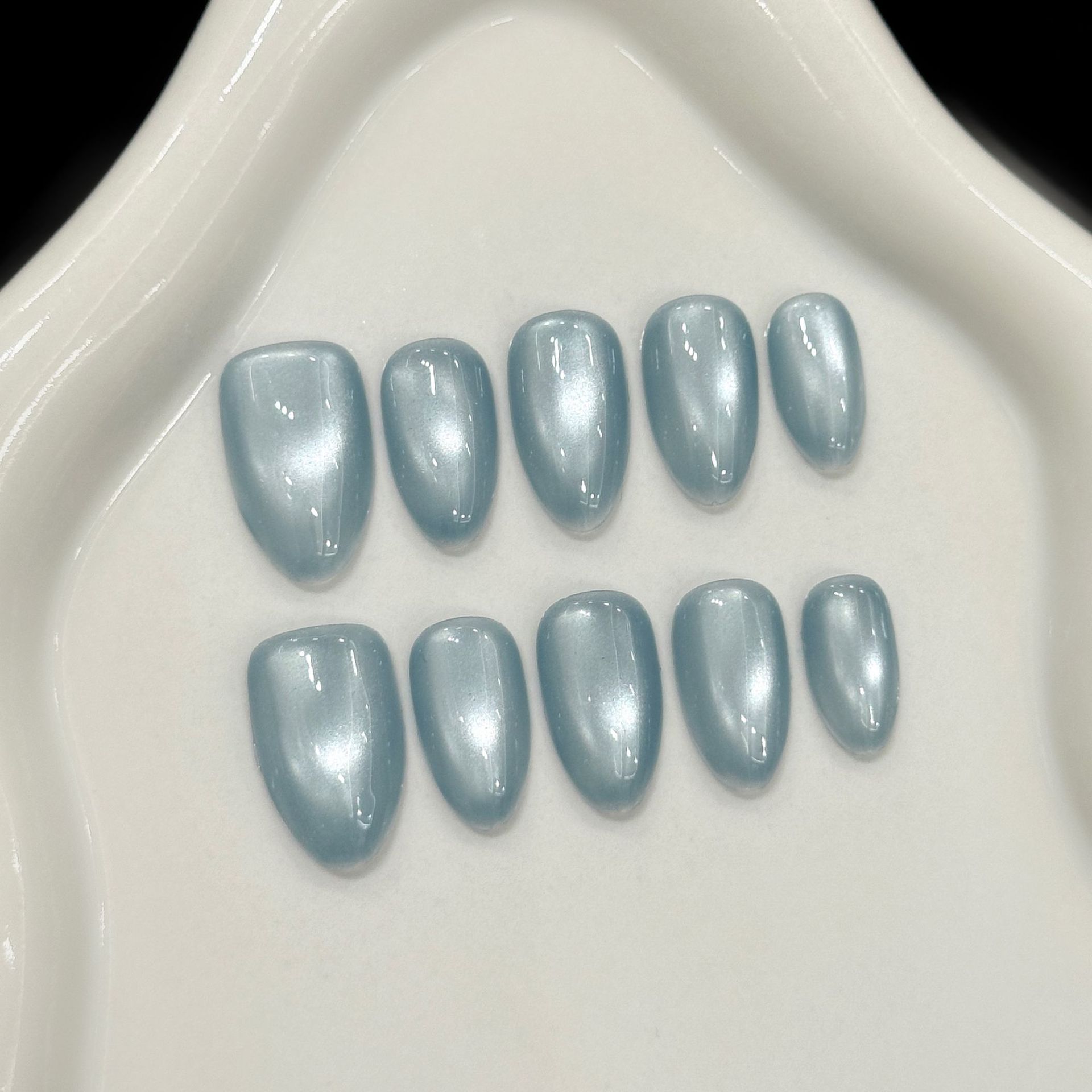 10 stuks blauwe kattenoog Fran - Nail Art Eye Cat recensie en prijs