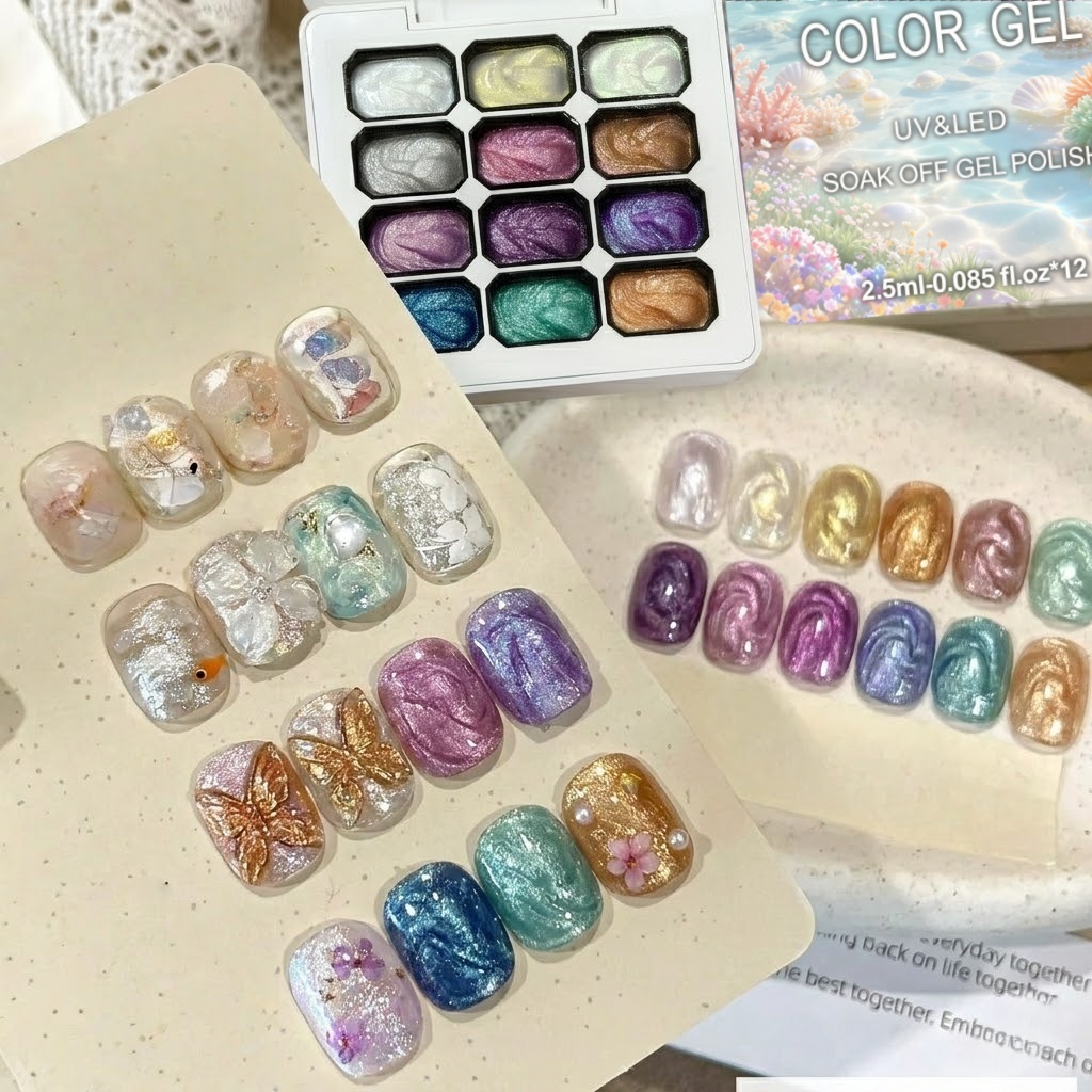 12 Kleuren Aurora Solid Nagell - Nail Glitter Chrome recensie en prijs
