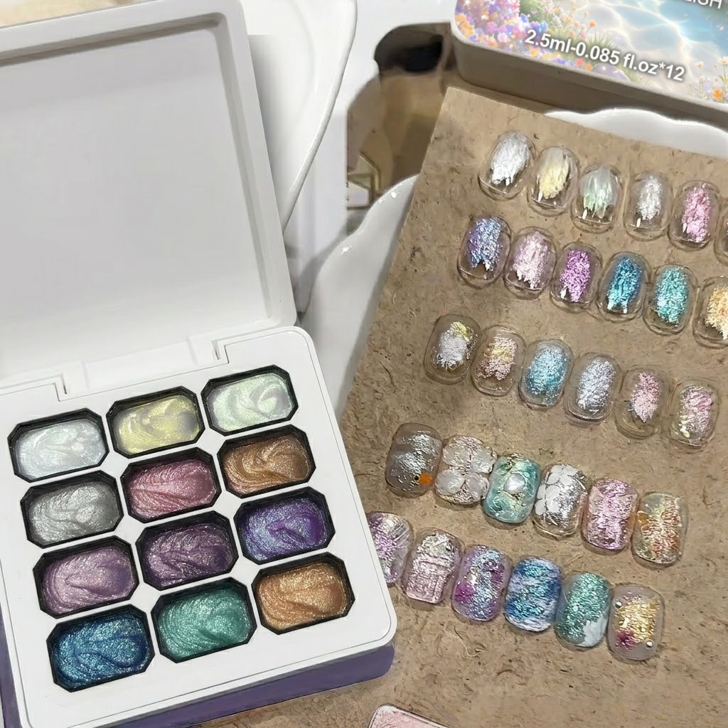 12 Kleuren Aurora Solid Nagell - Nail Glitter Chrome recensie en prijs