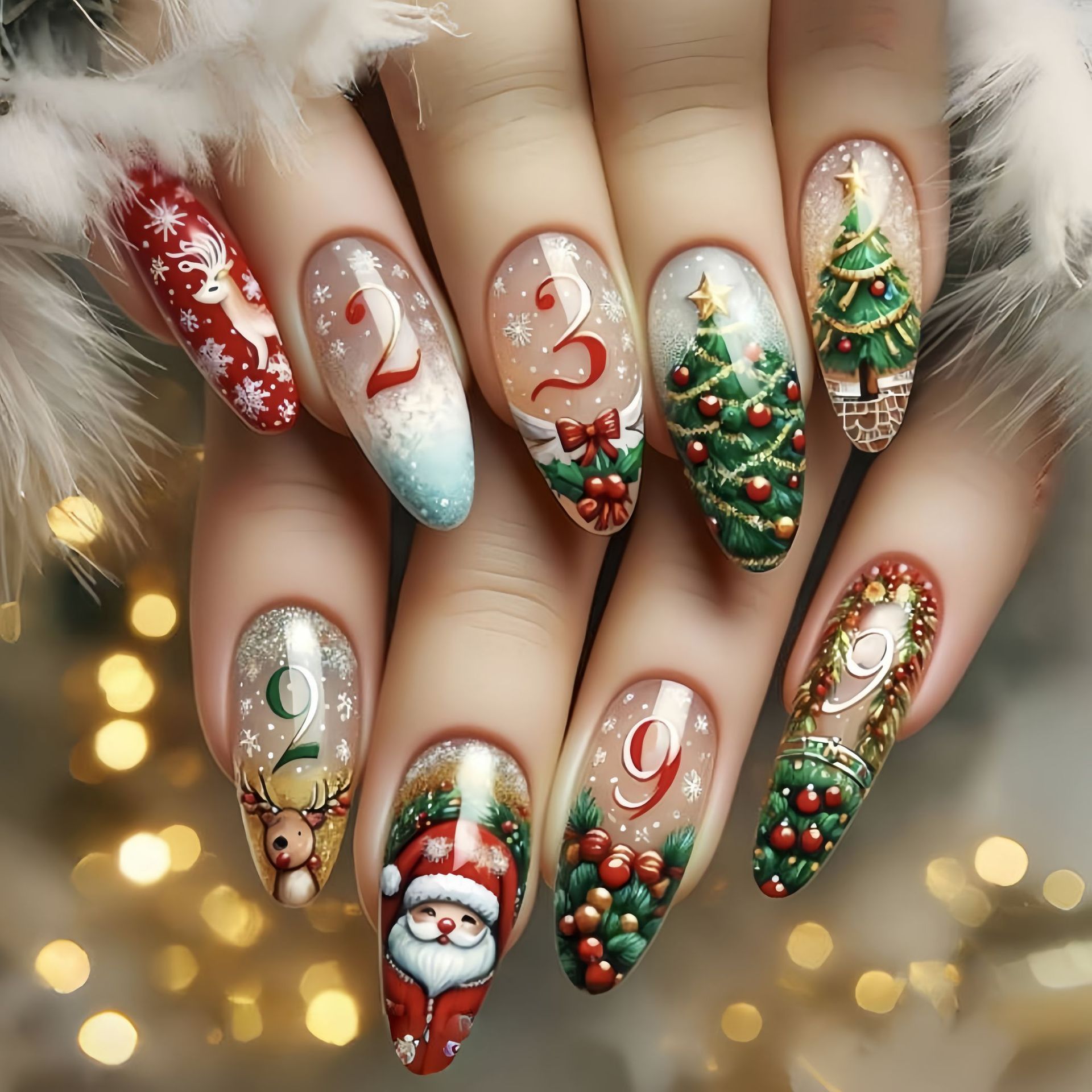 Medium nepnagels voor kerstfee - Press On Nail Set recensie en prijs