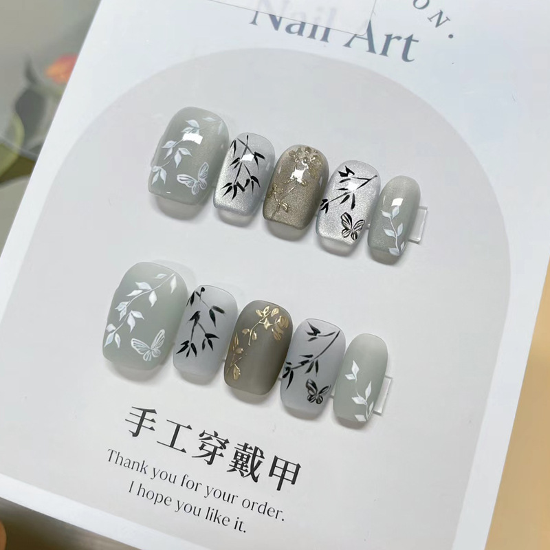 24 stuks/set Nieuwe Chinese St - Press On Nail Set recensie en prijs