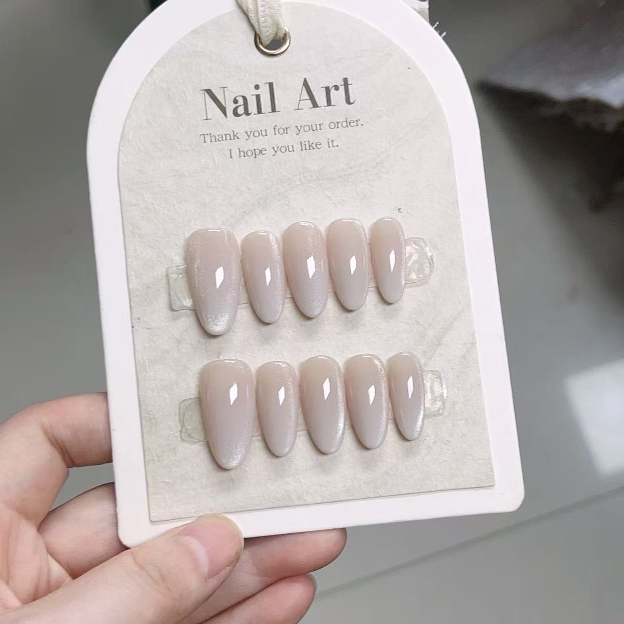 10 stuks effenkleurige handgem - Nail Art Eye Cat recensie en prijs