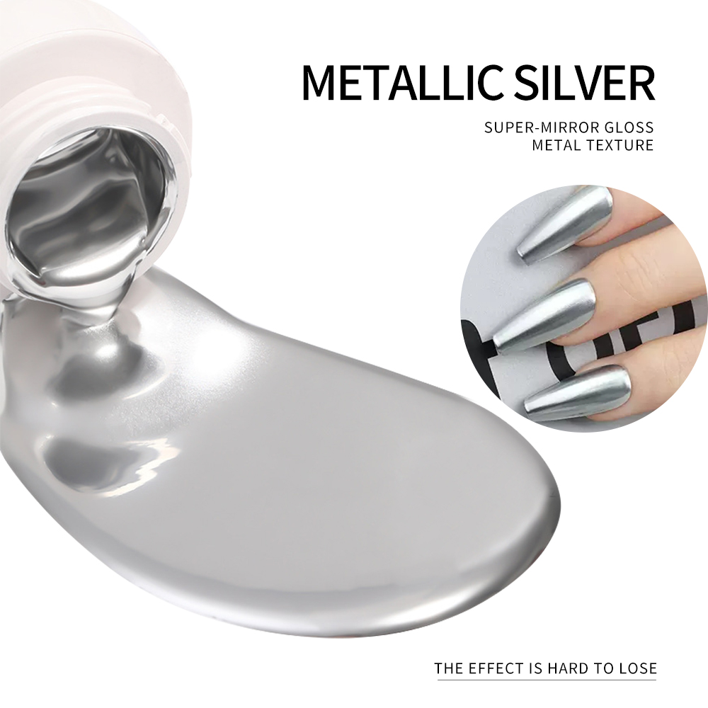 5ml Zilver Goud Metallic Gel N - Nail Glitter Chrome recensie en prijs