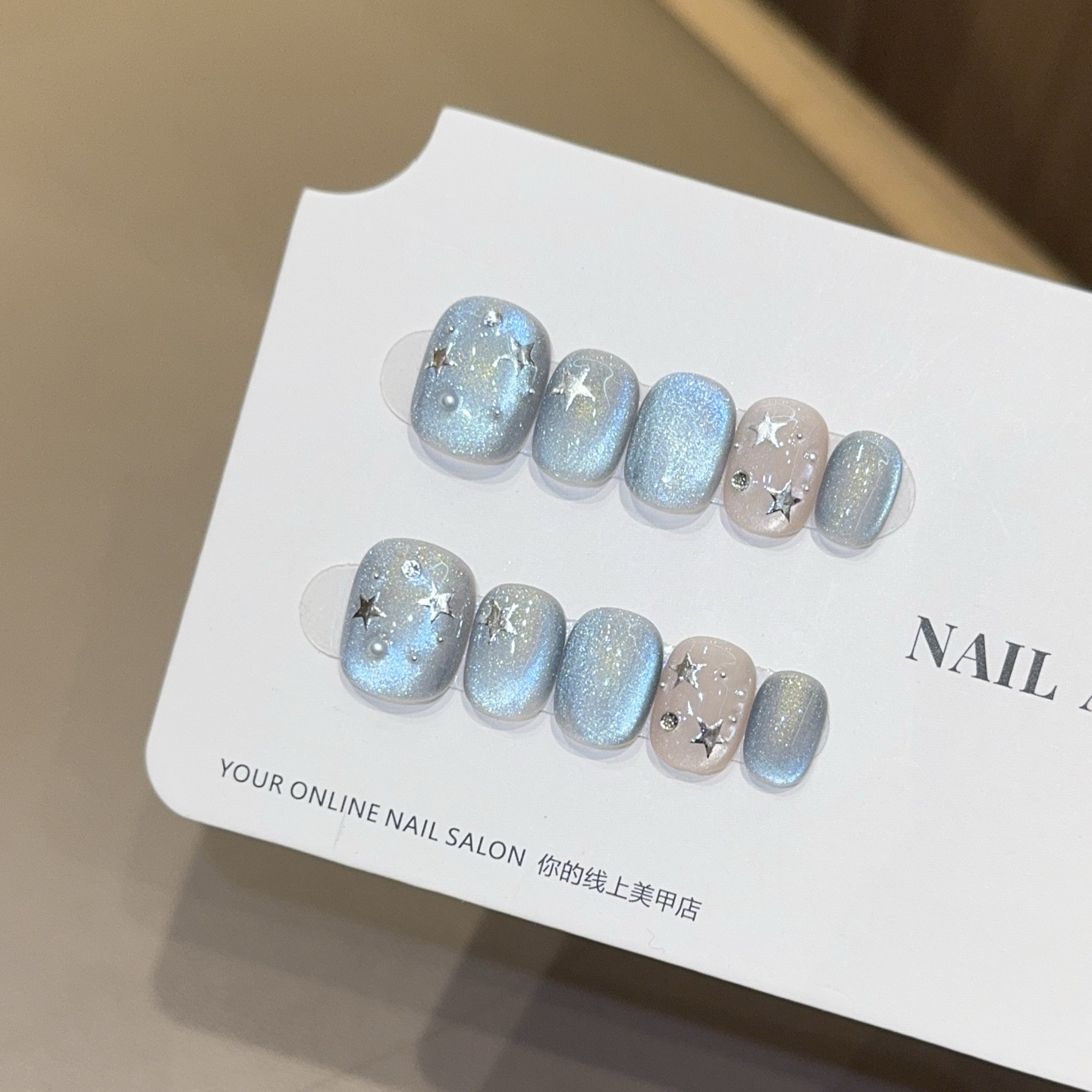 10 stuks paarse korte ronde ko - Press On Nail Set recensie en prijs