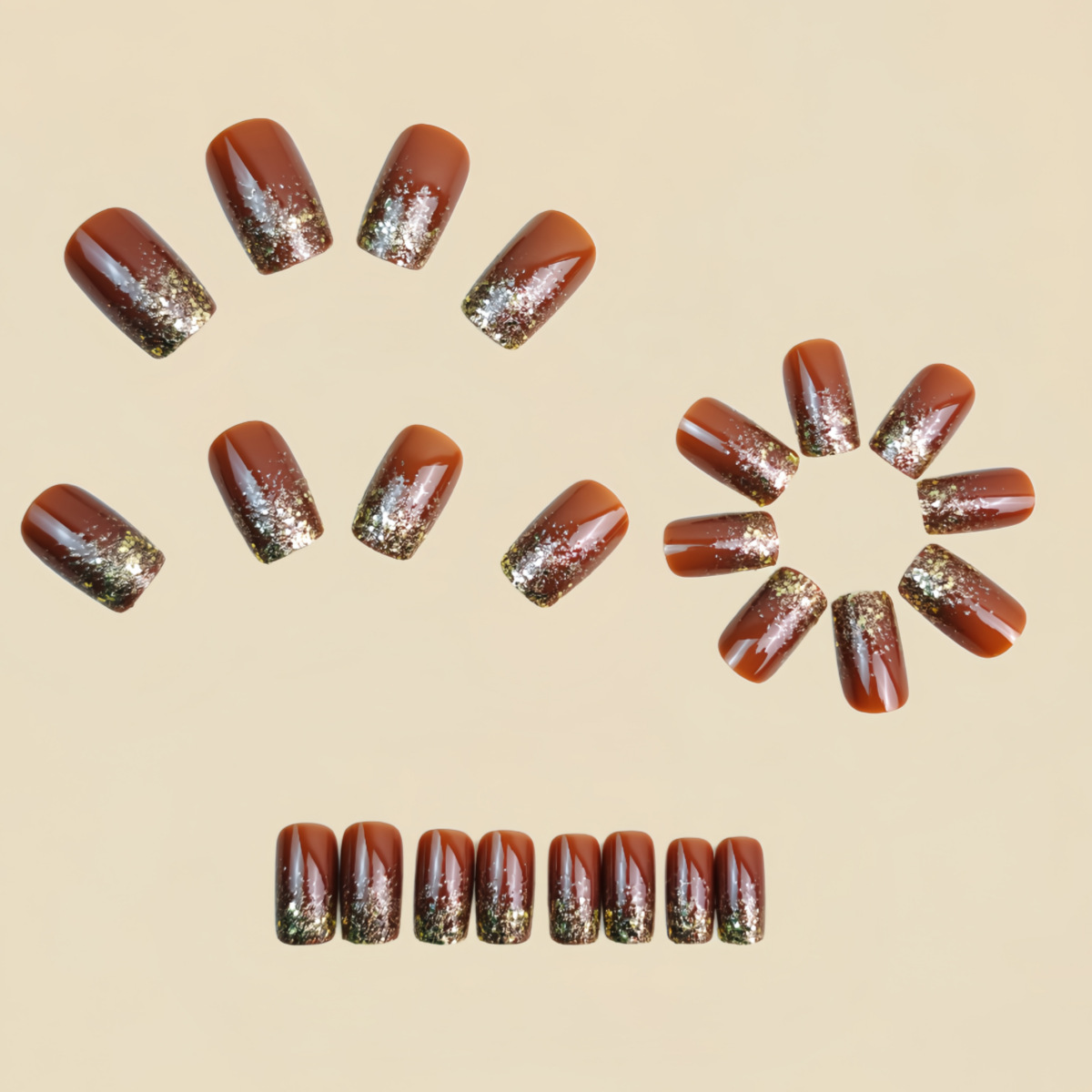 Kort Medium nepnagels Gradiënt - Press On Nail Set recensie en prijs