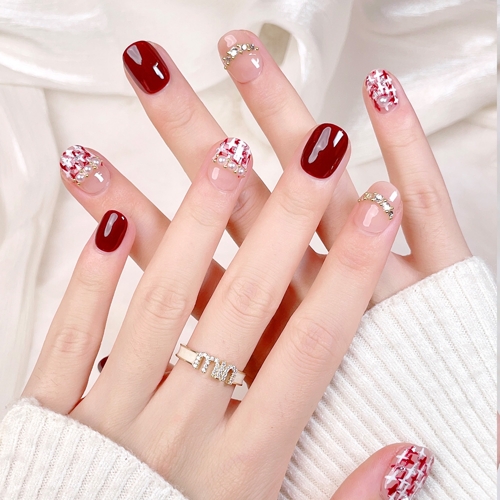 10 stuks korte vierkante ronde - Press On Nail Set recensie en prijs