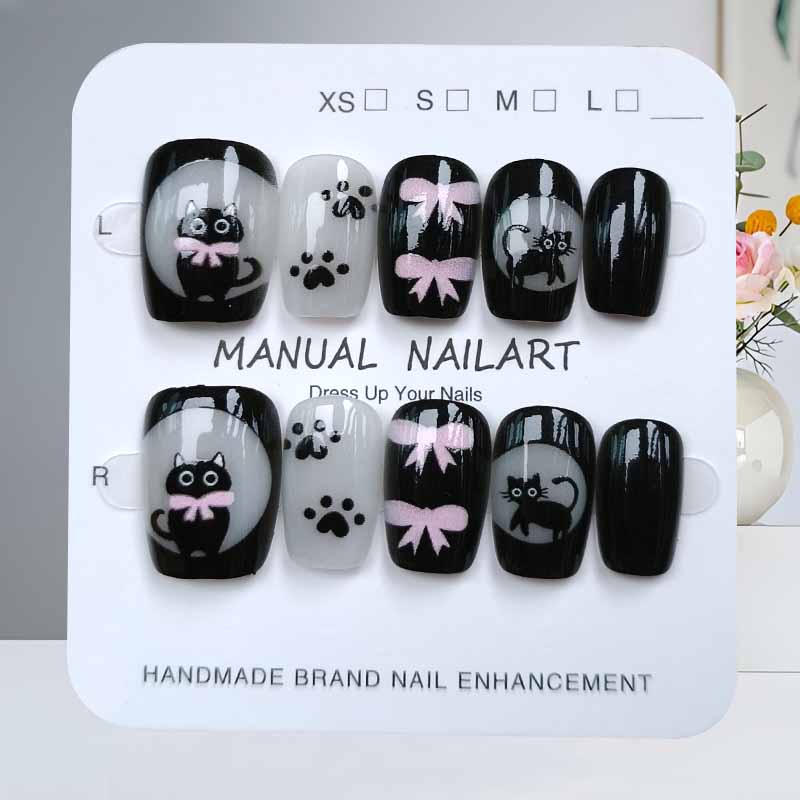 10 stuks leuke cartoon zwarte  - Nail Art Eye Cat recensie en prijs