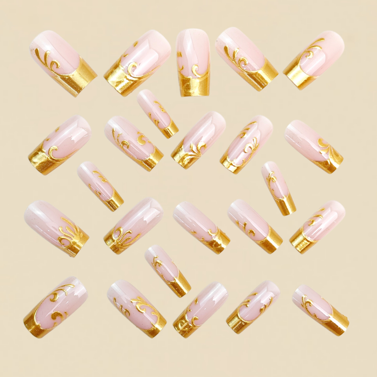 Middellange kunstnagels voor v - Press On Nail Set recensie en prijs
